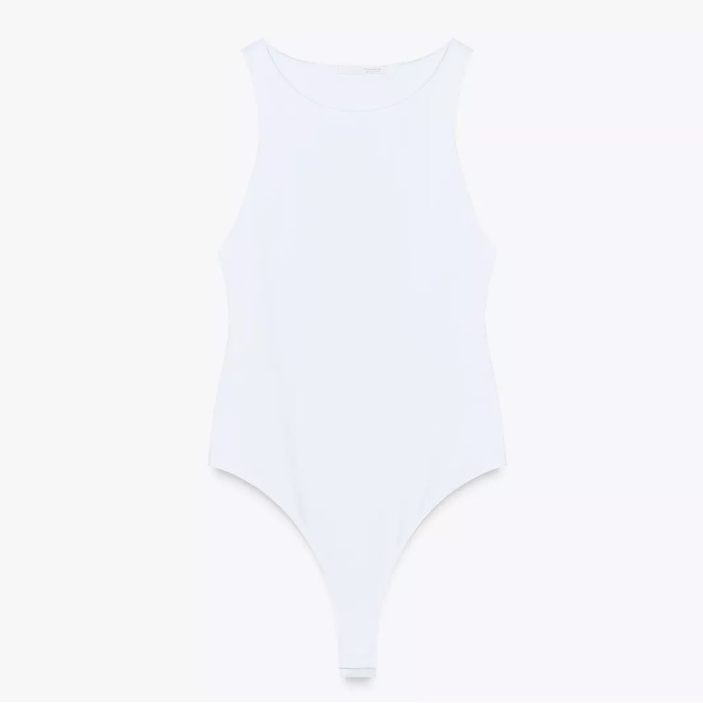 ZARA Polyamide Halter Bodysuit